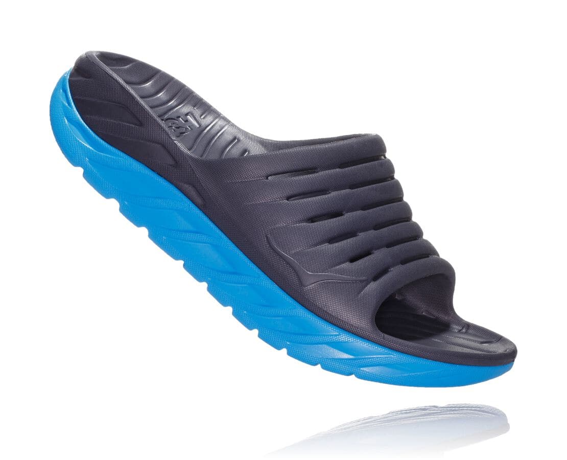 Hoka One One Ora Recovery Slide Damen Erholungssandalen Blau | (DE-5821CHZMR)